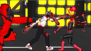 Spider-Man And Deadpool VS Chainsaw Man! - Drawing Cartoons 2
