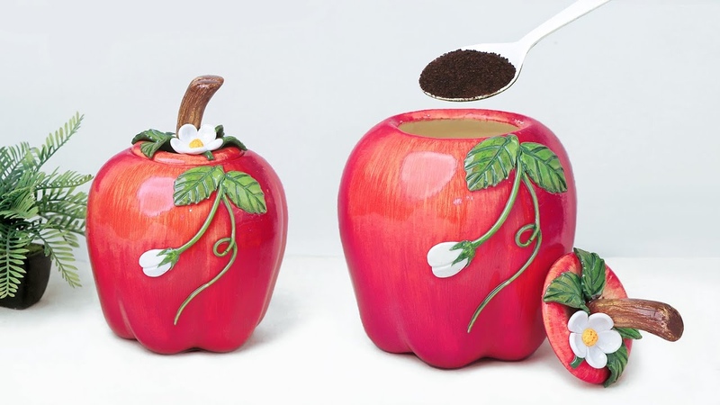 Sugar pot, Coffee pot making with Cement, , Cement pot