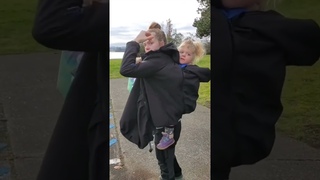 Tandem babywearing with Mountain Marsupial coat