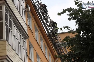 Ликвидация пожара в смоленском УМВД