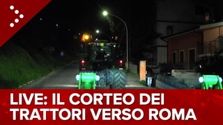 LIVE Il corteo dei trattori prosegue in direzione Roma: diretta video
