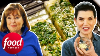 #JuliannaMargulies Cooks Halibut With Herbed Butter With Ina Garten | Be My Guest With Ina Garten