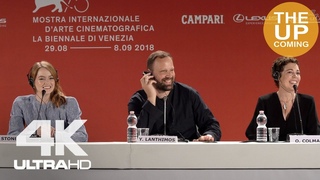 Emma Stone and Olivia Coleman: The Favourite press conference at Venice Film Festival