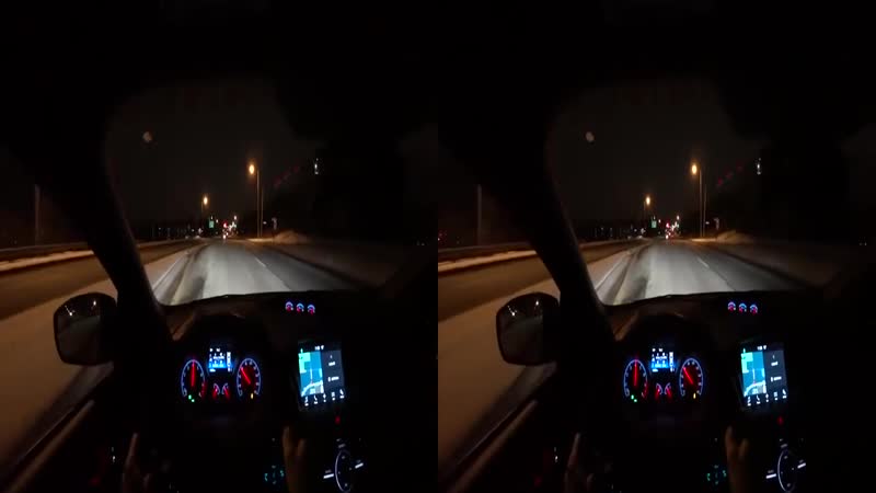 Смотреть Видео 3 D VR ГОНКА ПО НОЧНОМУ ГОРОДУ Смотреть в VR