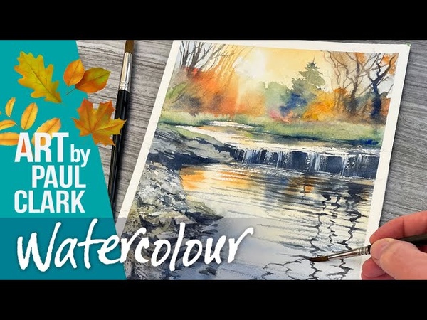 How to Paint an Autumn Waterfall in